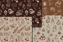 Rustic Christmas Burlap digital paper pack Product Image 3
