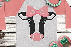 Cow Heifer Farm Life Animal Cute Kids Girls SVG DXF PNG Cut File Cricut Silhouette Cameo Clip Art Htv Die Cutting Heat Transfer Vinyl Product Image 1