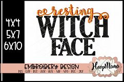 Resting Witch Face - Halloween Embroi Product Image 1