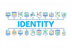 Digital Identity User Minimal Infographic Banner Vector Product Image 1