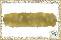 Ochre Amber Brush Strokes Clipart Autumn Golden Glitter  24 PNG - transparent background images Product Image 2
