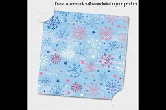 12 Winter Pattern Digital Papers in Baby Pink and Baby Blue Product Image 4