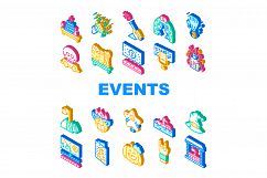 Events And Festival Collection Icons Set Vector Product Image 1