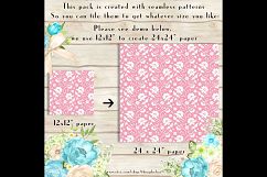 100 Seamless White Lace Floral Digital Papers 12 x 12 inch Product Image 3