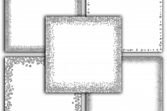 Silver Glitter Borders Digital Paper Product Image 5