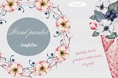Floral icecream big watercolor set Product Image 6