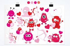 Valentine Monsters graphics and illustrations Product Image 2