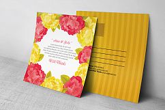 Floral Wedding Invitation Postcard Product Image 3