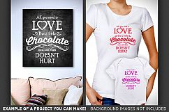 All You Need Is Love &amp; Chocolate Sign SVG - Valentine - 1503 Product Image 3
