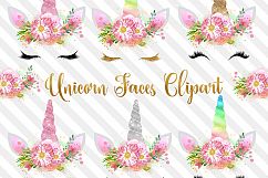 Unicorn Face Clipart Product Image 1