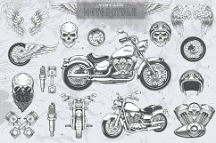  Vintage motorcycle, skulls and labels Product Image 2