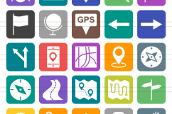 166 Sign Filled Round Corner Icons Product Image 2