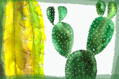 Watercolor Cactuses Clip Art Set Product Image 5
