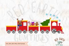 Christmas train, christmas tree SVG,DXF,PNG,EPS,PDF format Product Image 1