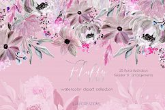 Fluffy. Watercolor floral clipart Product Image 2