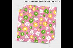 12 Daisy Flower Digital Papers in Pastel Theme Color Product Image 2