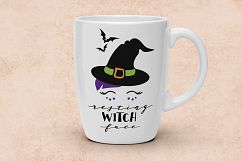 Unicorn Witch Halloween SVG - Resting Witch Face Product Image 2
