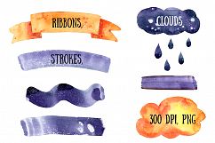The Mad Halloween - Watercolor Clip Art Set Product Image 5