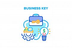 Business Key Vector Concept Color Illustration Product Image 1