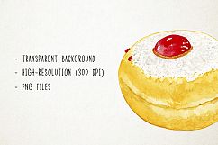 Watercolor Hanukkah Clipart, Chanukkah Clipart Product Image 3