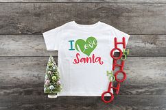 I Love Santa - Christmas SVG Cut File - DXF PNG EPS JPG AI Product Image 2