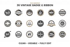 36 VINTAGE BADGE &amp; RIBBON Vol.4 Product Image 6