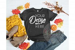 Fall Bella Canvas Mockup Bundle T Shirt Flat Lay 5 Images Product Image 4