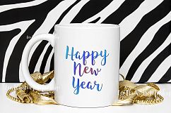 White coffee mug mockup festive happy new year styled stock photo Product Image 2