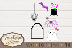 halloween, spider, ghost, cauldron, bat, svg, dxf Product Image 1