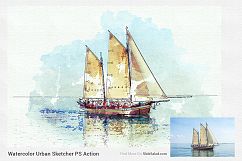 Watercolor Urban Sketcher Photoshop Action Product Image 14
