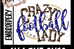 Crazy Football Lady - Football Embroidery Product Image 2