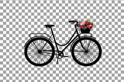 Floral bicycles clip art pack, vintage floral boho bikes Product Image 5