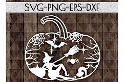 Resting Witch SVG Cutting File, Trick Or Treat DXF, EPS, PNG Product Image 1