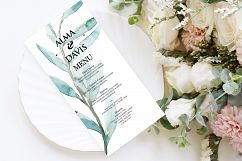 Green Leaves - Wedding Invitation Suite Ac.5 Product Image 6