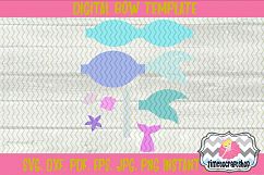Mermaid Hair Bow Bundle Template. Svg. Dxf. Pdf. Eps. Jpg. Product Image 2