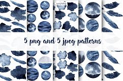 Love Indigo watercolor clipart Nature watercolor clipart Product Image 5