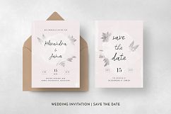Watercolor Sprigs Wedding Invitation Suite Product Image 6
