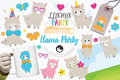 Llama party graphics and illustrations Product Image 2