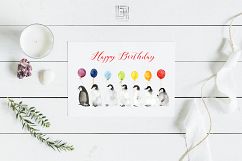 Penguins. Watercolor clipart Product Image 8