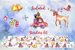 Christmas collection PNG watercolor design set Product Image 4