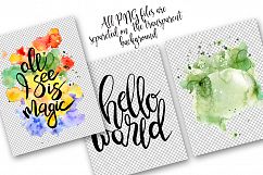 Hand drawn watercolor Inspirational quotes DIY pack Product Image 11