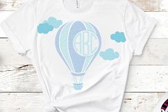 Hot air balloon svg cutting file, Monogram Frame Svg images Product Image 4