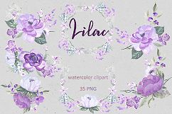 Lilac Soft purple watercolor Product Image 6