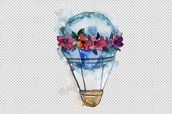 Watercolor Holiday balloons PNG set   Product Image 5