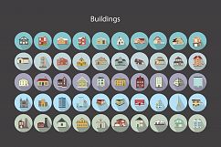 Flat Icons Buildings Set Product Image 3