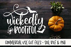 Wickedly Bootiful - Halloween Cut File - SVG, DXF &amp; PNG Product Image 1