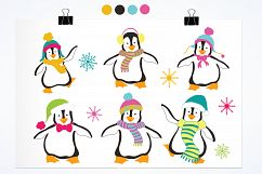 Christmas Penguins graphics and illustrations Product Image 2