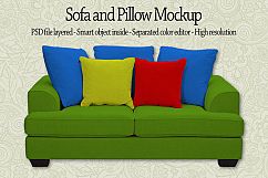 Sofa with Pillow Mockup Product Image 3