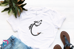 fish hook svg, hook svg, fishing svg, fish svg, fish logo Product Image 2