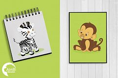 Jungle Babies clipart, graphics and illustration AMB-131 Product Image 4